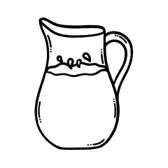 svg dairy milk doodle element set