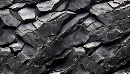 A texture unveils a luxurious rough raw black lava rock background