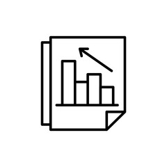 Growth report icons, minimalist vector illustration ,simple transparent graphic element .Isolated on white background