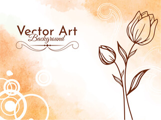 a vector template of creative floral art background design