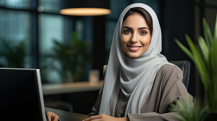 Happy Emirati Arab woman