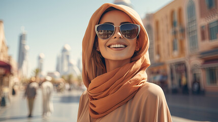 Happy Emirati Arab woman