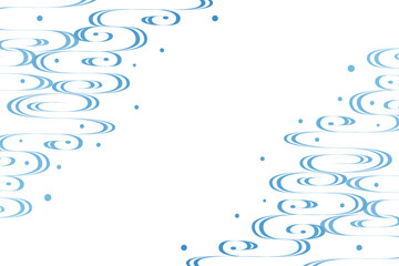 涼し気な青の流水紋の背景素材