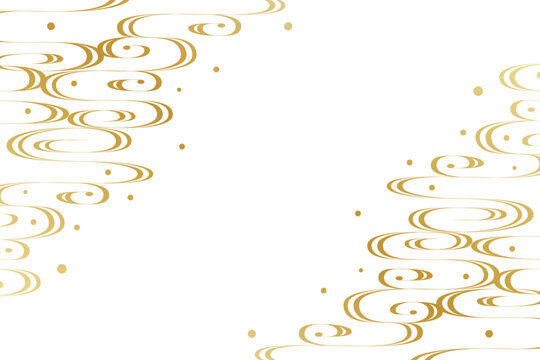 きれいな金色の流水紋の背景素材