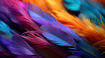 Multi colored feathers Background 