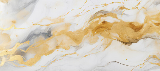 Obraz premium Marble granite white with gold texture. Background wall surface black pattern graphic abstract