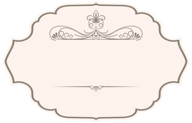 Vintage label of vintage decorative badge menu illustration.