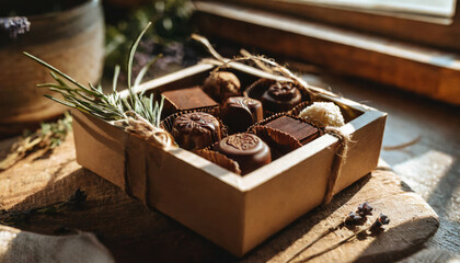 Dark Chocolate Homemade Gourmet Candy - Sweet and Delicious Snack with Gourmet Cocoa