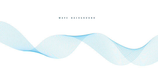 Abstract vector background with smooth color wave. Smoke wavy lines. Vector blue waves background