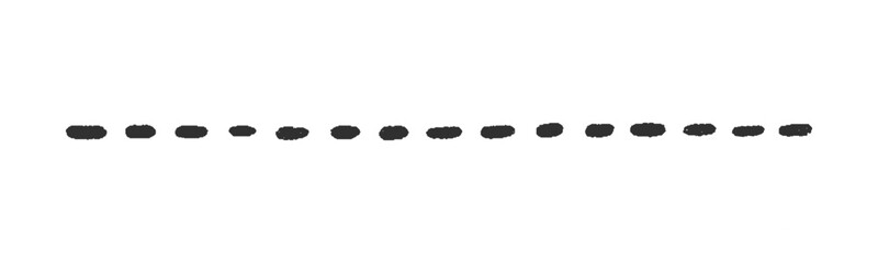 かわいい手書きの黒い破線･アンダーライン - シンプルでおしゃれな落書きのデコレーション素材