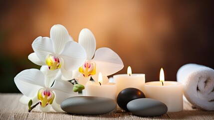 Showcase the spa environment with attention to details like candles, soft towels, and soothing colors