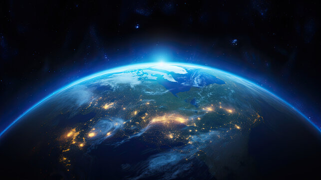 Photo of planet Earth from outer space © Mohammad Xte