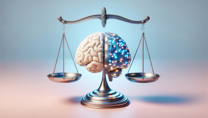 Balance of Technology and Justice: AI Brain on Modern Scale