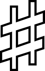 Obraz premium Note music icon in trendy black Line style design. Musical key sign page symbol with treble clef for your web site design on transparent background. Musician splash effect sign business concept.