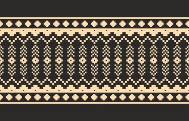 Ethnic abstract ikat art. Aztec ornament print. geometric ethnic pattern seamless  color oriental.  Design for background ,curtain, carpet, wallpaper, clothing, wrapping, Batik, vector illustration.