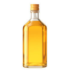 Plastic oil bottle isolated on transparent background