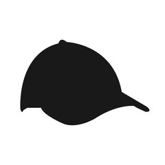Set of baseball caps, front, back and side view. Vector illustration