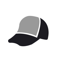 Set of baseball caps, front, back and side view. Vector illustration