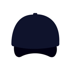 Set of baseball caps, front, back and side view. Vector illustration