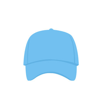 Set of baseball caps, front, back and side view. Vector illustration
