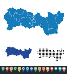 Set maps of Košice Region