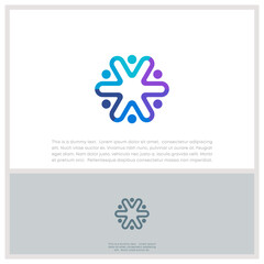 Global Community Logo Icon Elements Template. Community human Logo template vector. Community health care. Abstract Community logo