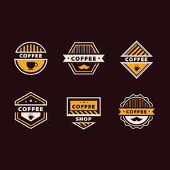set of badges