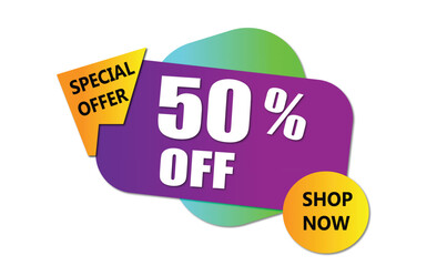 50% Off Discount Sale Special Offer