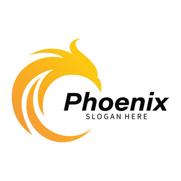 Vector phoenix logo design vector template