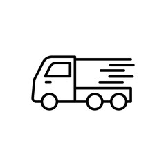 Fast delivery icons, minimalist vector illustration ,simple transparent graphic element .Isolated on white background