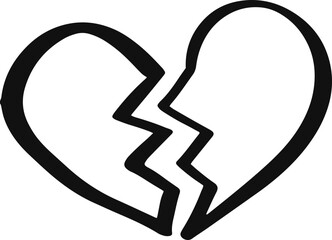 Doodle illustration svg heart style hand drawn	