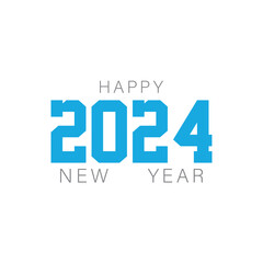 2024 happy new year background design greeting card banner poster vector illustration