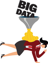 Big Data Businesswoman, Adult, Advertisement, Advice, Analyzing
