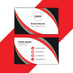 Double-sided creative business card. Template. Portrait and landscape orientation. Horizontal and vertical layout. Vector illustration. Modern Business Card. Creative and Clean Business Card.