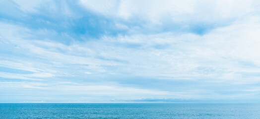 Sky Blue,Cloud Background,Horizon Clear Spring Sky in Morning by the beach,Beautiful landscape...