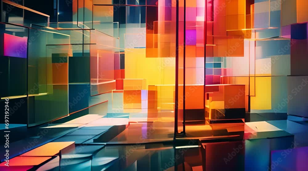 Poster Abstract representation of a modern art installation, exploring form and space. 