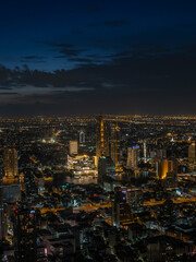 city skyline at night