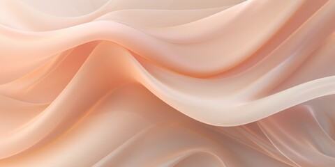 Obraz premium Close-up of abstract background flying fabric veil pastel peach color.