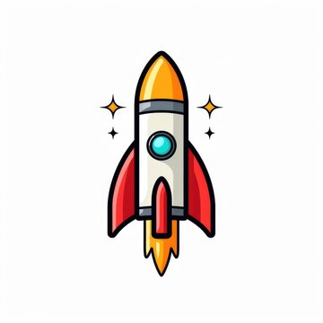 Rocket icon, AI generated Image