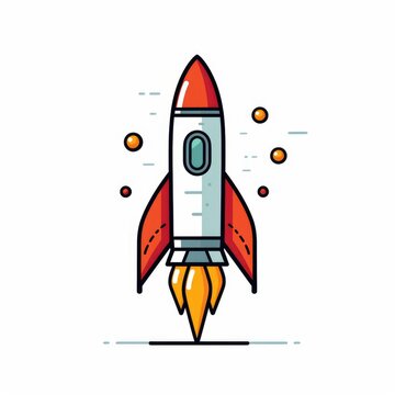 Rocket icon, AI generated Image