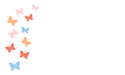 Butterflies cartoons isolated on white background vector.