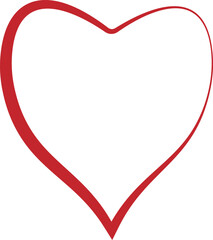 Red Heart Outline Design.
