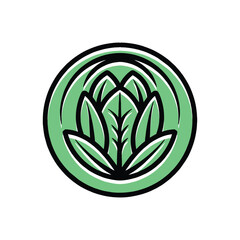 Leaf Nature Logo Vector Design illustration Emblem