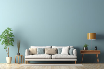 Fototapeta na wymiar 3d rendered Minimal style Modern living room interior design with sofa