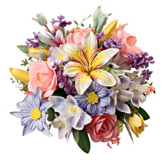 Obraz premium bouquet of flowers isolated