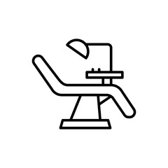 Dental chair icons, dentist minimalist vector illustration ,simple transparent graphic element .Isolated on white background