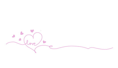 Line drawing of heart. Line art image of heart love. Heart illustration in minimal line art style for valentines day.