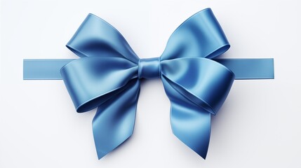 Victory and Elegance: Shimmering Blue Ribbon for Valentine's Day