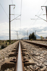 Fototapeta na wymiar Railway Tracks: The Backbone of Transportation Industry for Modern Day Travel and Exploration