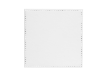 White leather frame on a blank background.